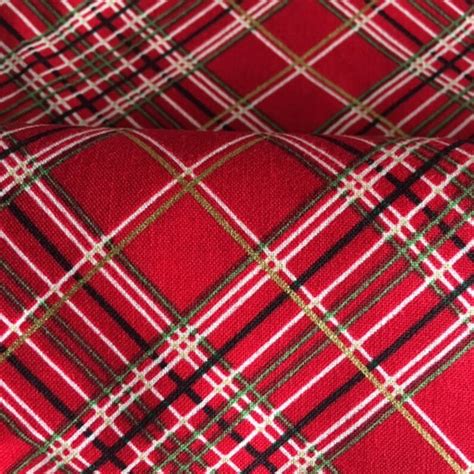 timeless treasures holiday plaids metallic bias plaid red fabric|Timeless Treasures Traditional Metallic Holiday Plaid PLAID .